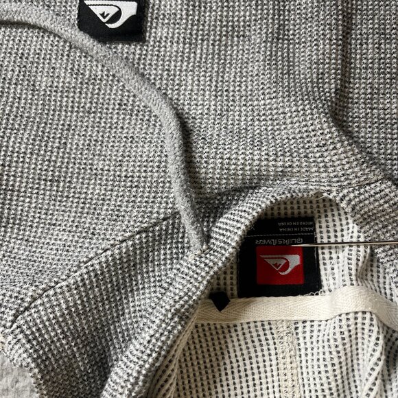 Hurley Sweatshirt Mens XL Gray Hoodie Thermal Waffle Pullover Sweater Surf Skate - Picture 3 of 10